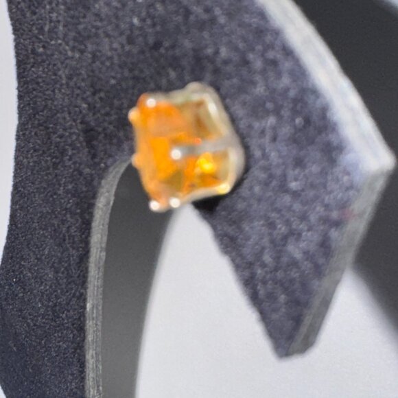 Clear 8.47mm Sterling Silver Heart Post Earrings - Picture 10 of 16